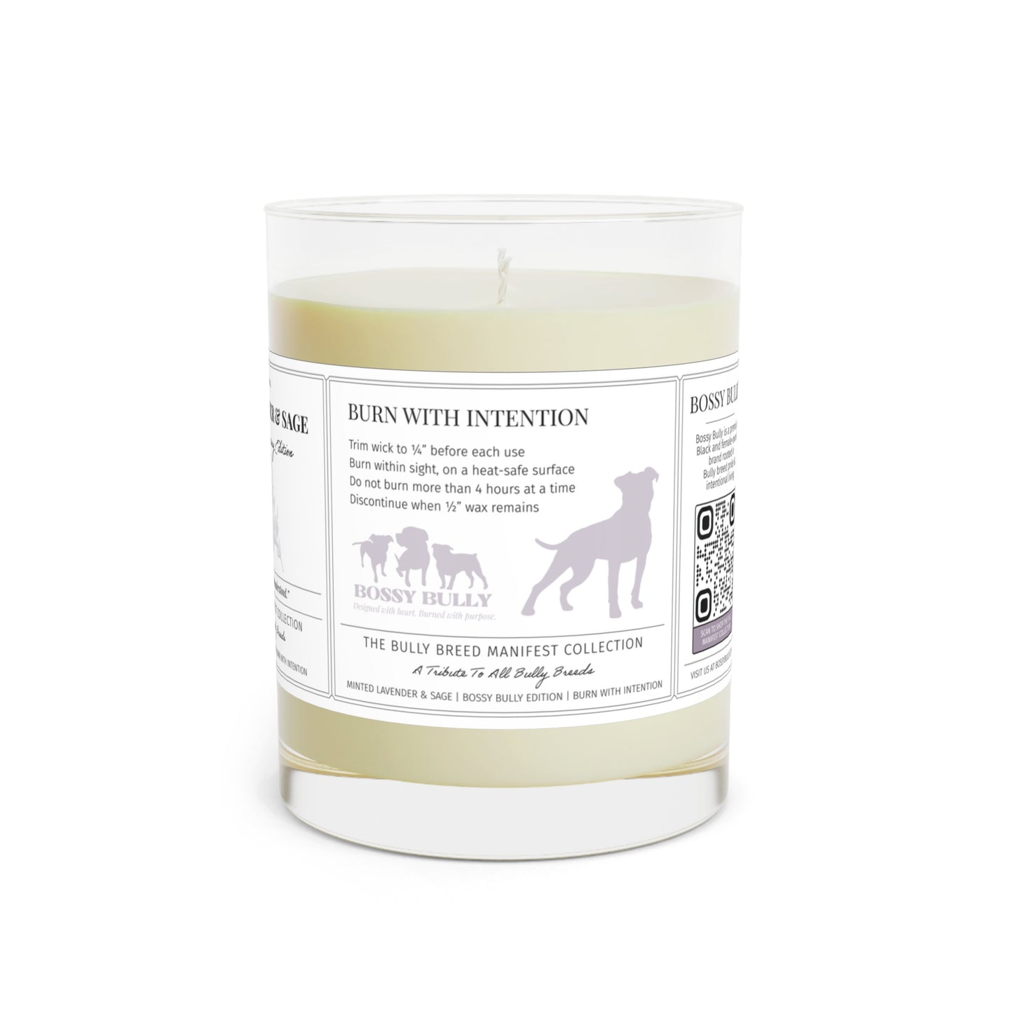 Minted Lavender & Sage Soy Candle | Relaxing Aromatherapy Candle for Dog Lovers