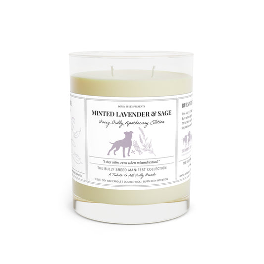 Minted Lavender & Sage Soy Candle | Relaxing Aromatherapy Candle for Dog Lovers