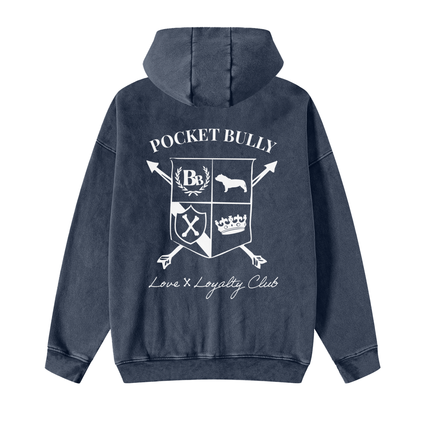 Pocket Bully Snow Washed Zip-Through Hoodie