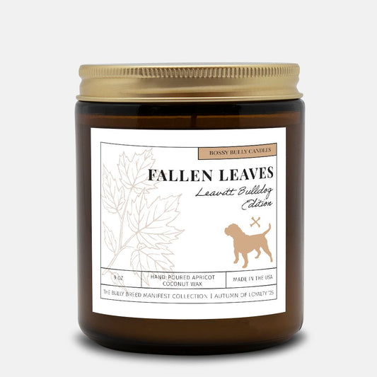 Fallen Leaves Candle | Leavitt Bulldog Edition | Amber Jar 9oz