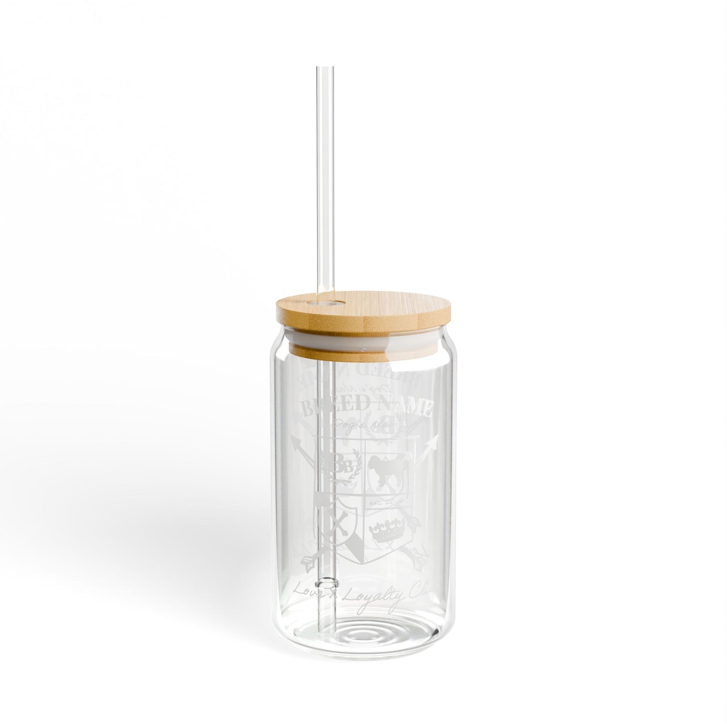 Custom Heritage Crest Glass Can – 16oz | Limited Release for Any Breed