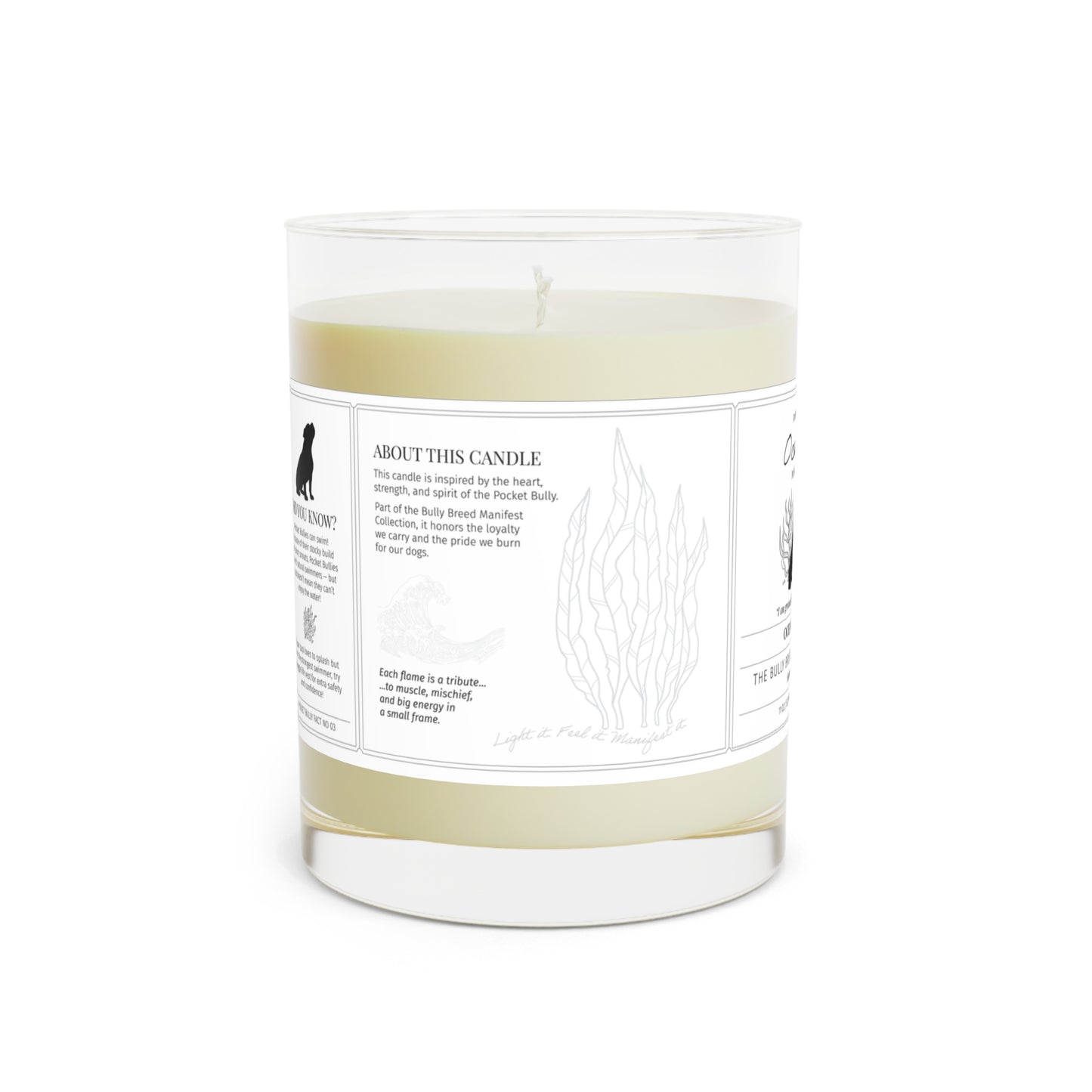 Pocket Bully Candle Trio | Fig & Fierce, Pocket Peace, Oceanheart | 11oz Soy Wax Scented Candle | The Bully Breed Manifest Collection