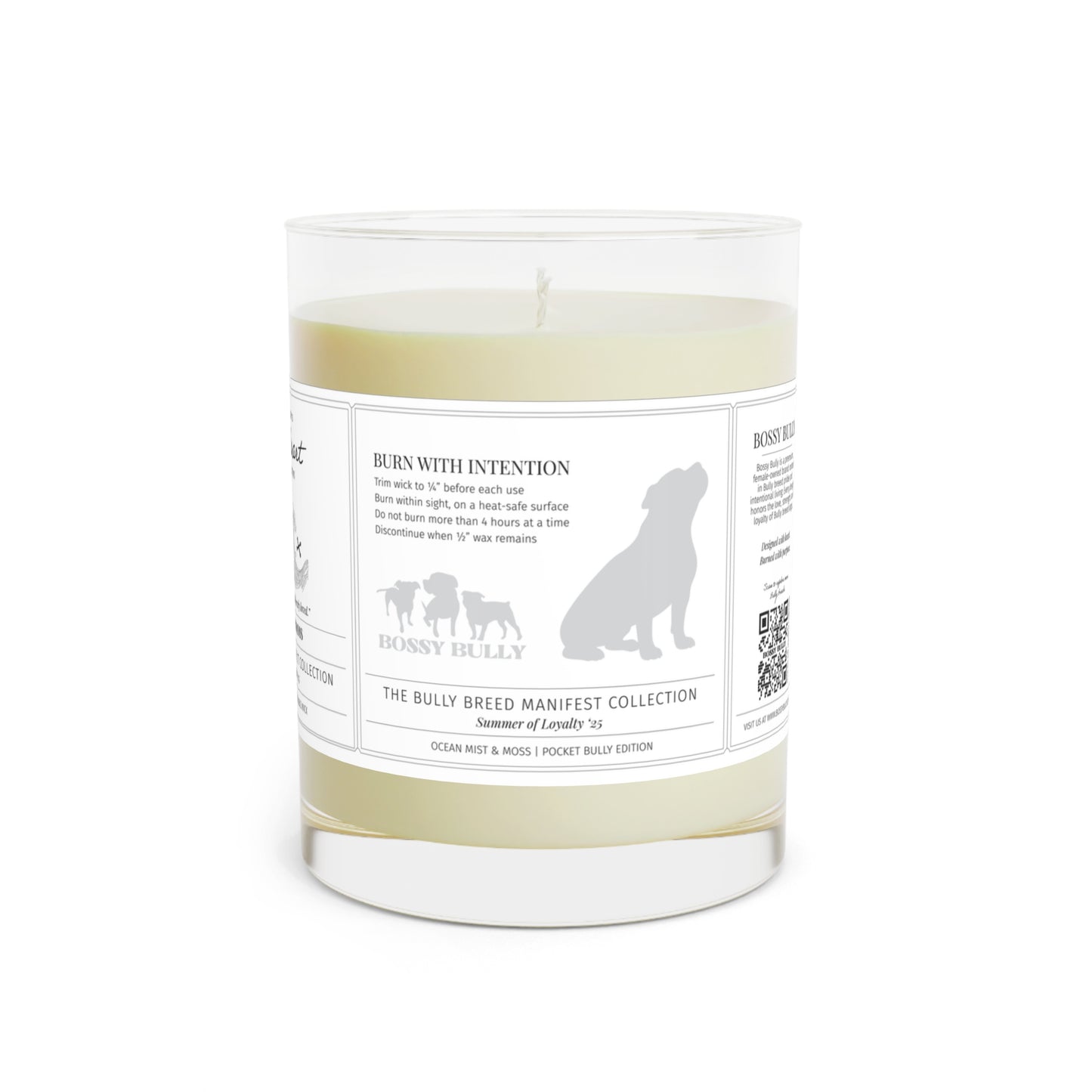 Pocket Bully Candle Trio | Fig & Fierce, Pocket Peace, Oceanheart | 11oz Soy Wax Scented Candle | The Bully Breed Manifest Collection