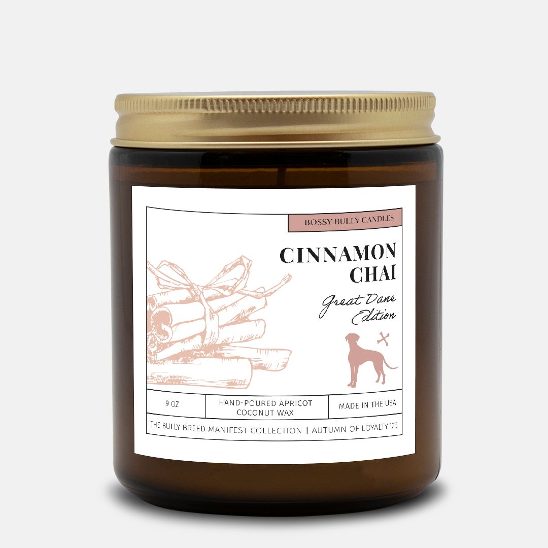 Cinnamon Chai Candle | Great Dane Edition | Amber Jar 9oz