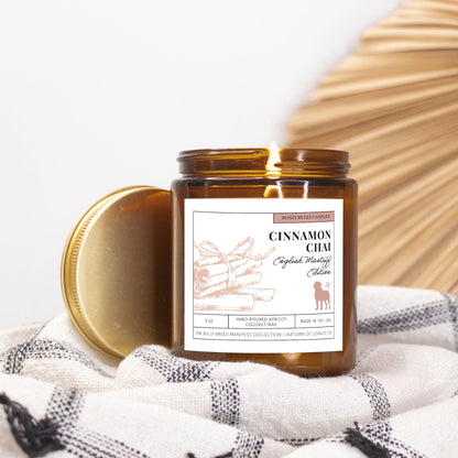 Cinnamon Chai Candle | English Mastiff Edition | Amber Jar 9oz