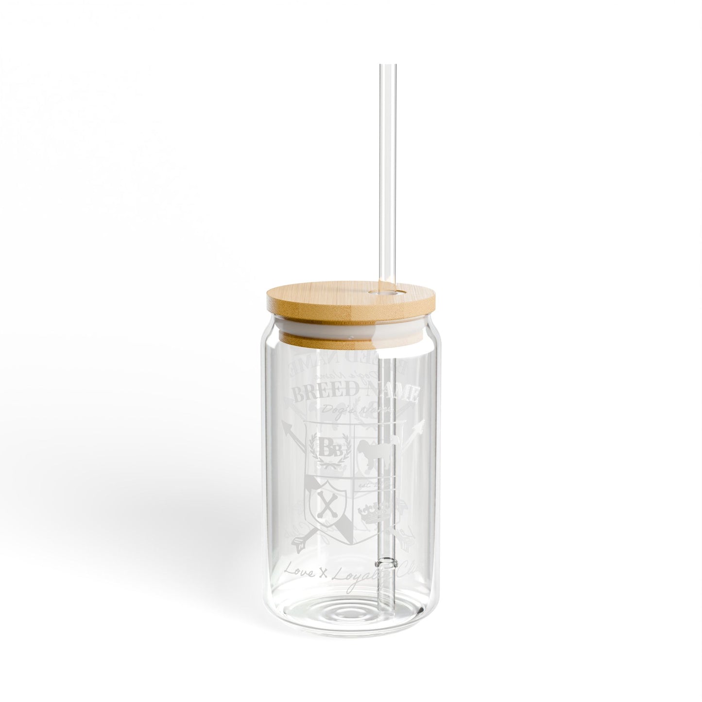 Custom Heritage Crest Glass Can – 16oz | Limited Release for Any Breed