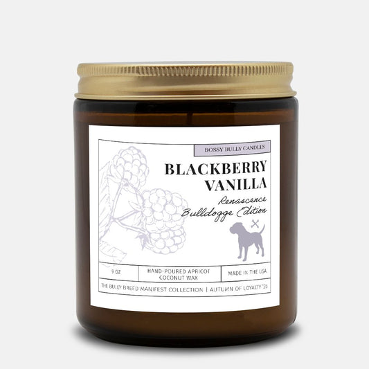 Blackberry Vanilla Candle | Renascence Bulldogge Edition | Amber Jar 9oz