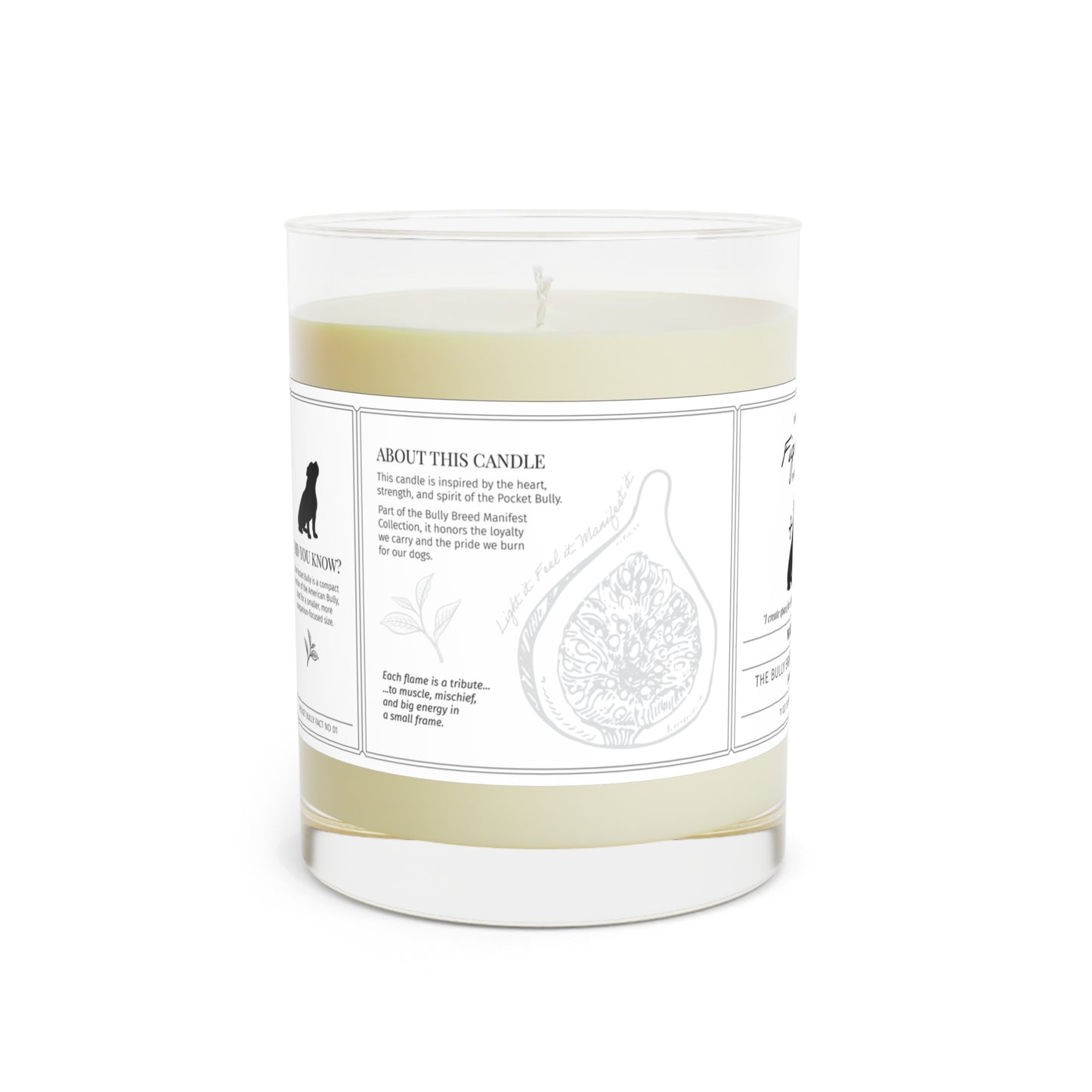 Pocket Bully Candle Trio | Fig & Fierce, Pocket Peace, Oceanheart | 11oz Soy Wax Scented Candle | The Bully Breed Manifest Collection