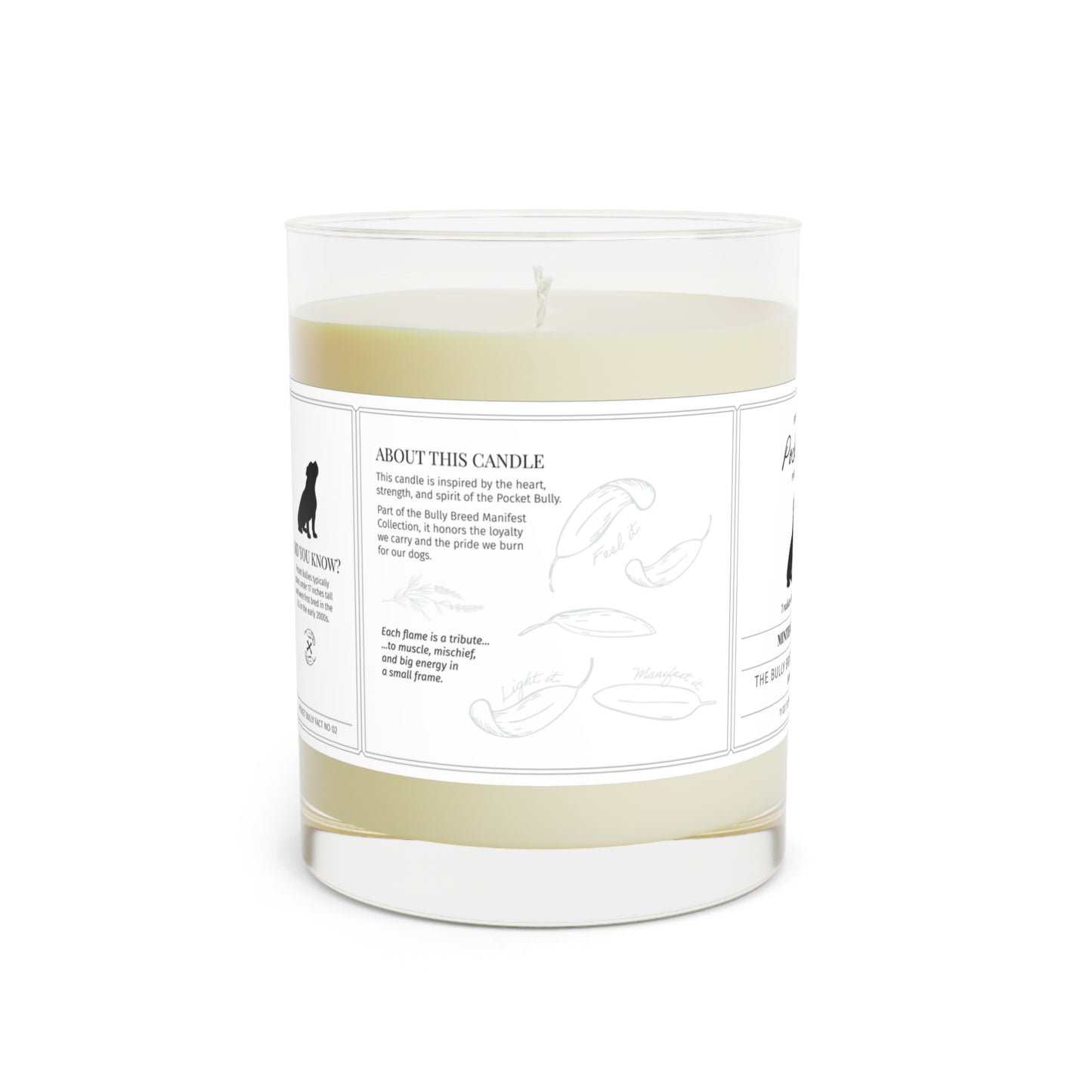 Pocket Bully Candle Trio | Fig & Fierce, Pocket Peace, Oceanheart | 11oz Soy Wax Scented Candle | The Bully Breed Manifest Collection