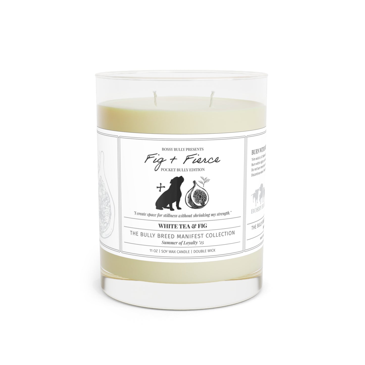 Pocket Bully Candle Trio | Fig & Fierce, Pocket Peace, Oceanheart | 11oz Soy Wax Scented Candle | The Bully Breed Manifest Collection