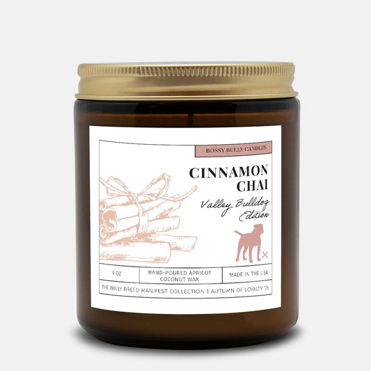 Cinnamon Chai Candle | Valley Bulldog Edition | Amber Jar 9oz
