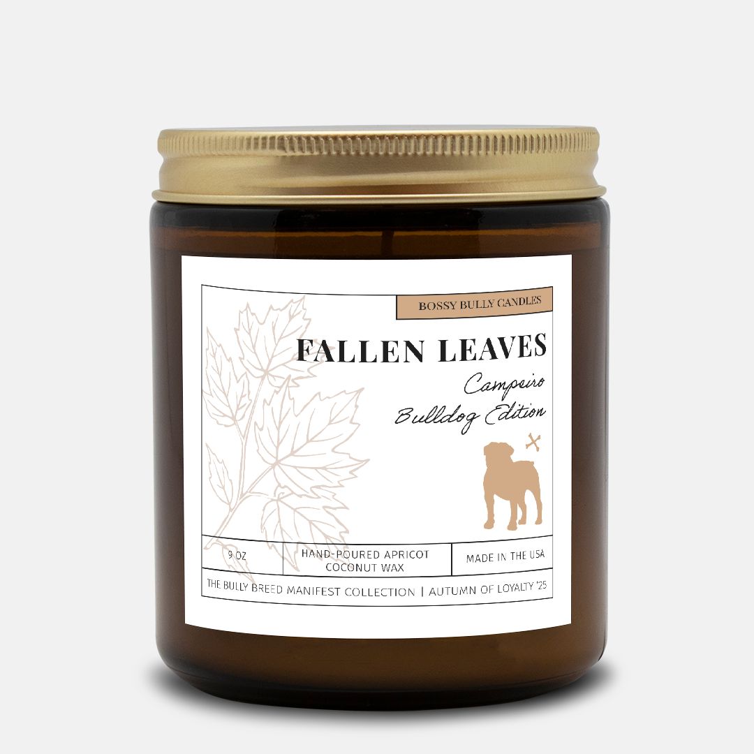 Fallen Leaves Candle | Campeiro Bulldog Edition | Amber Jar 9oz
