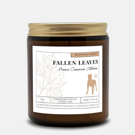 Fallen Leaves Candle | Presa Canario Edition | Amber Jar 9oz