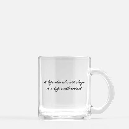 Dog Lover Glass Mug | Custom Heritage Crest | 10oz | Any Dog Breed