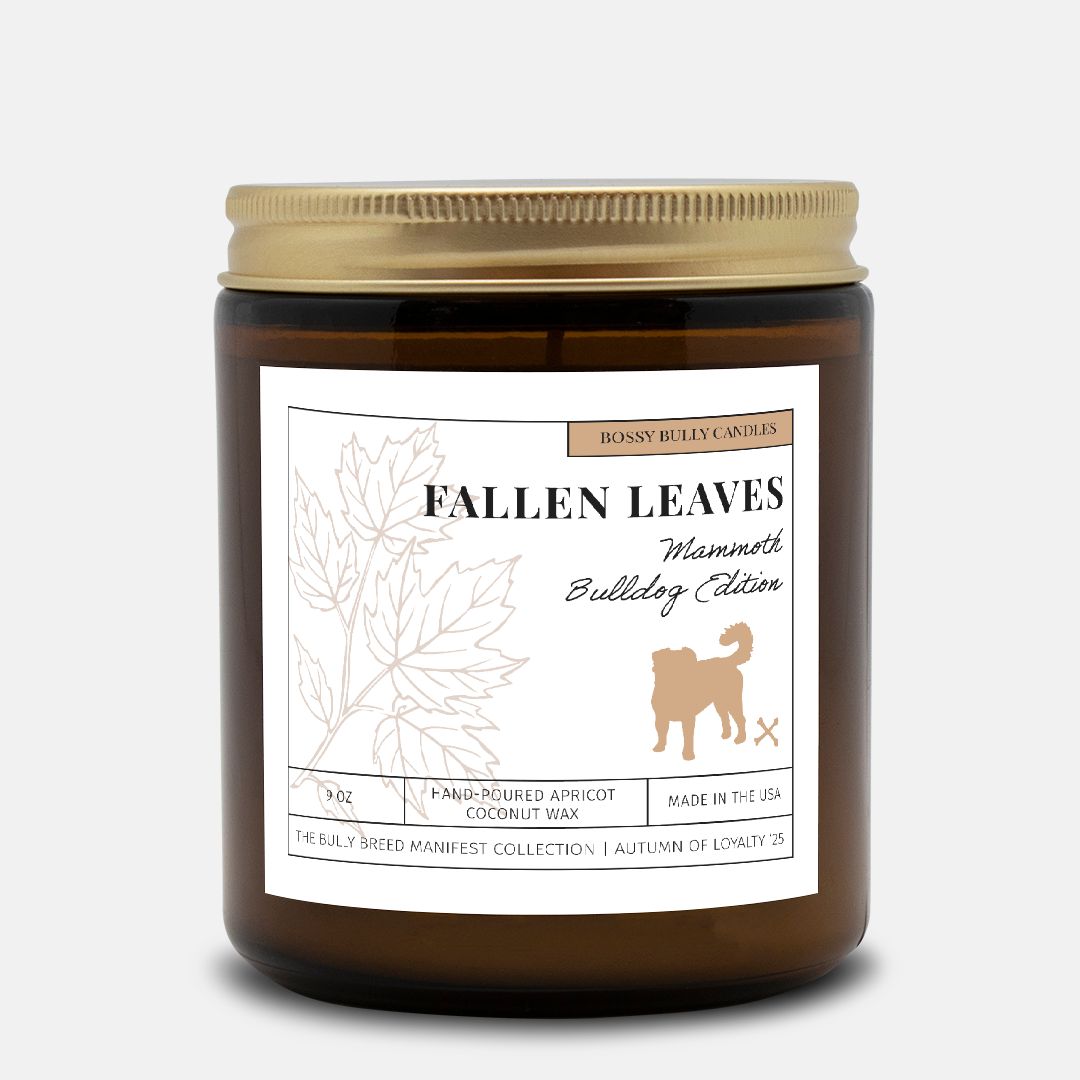 Fallen Leaves Candle | Mammoth Bulldog Edition | Amber Jar 9oz
