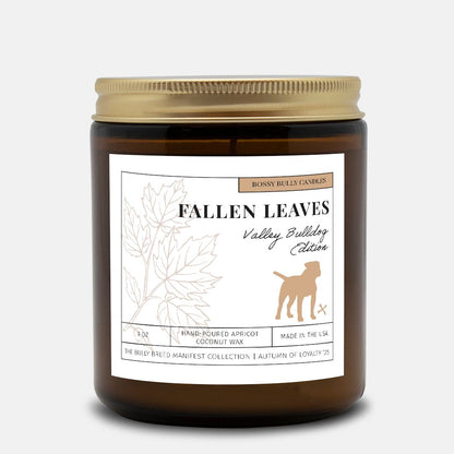 Fallen Leaves Candle | Valley Bulldog Edition | Amber Jar 9oz