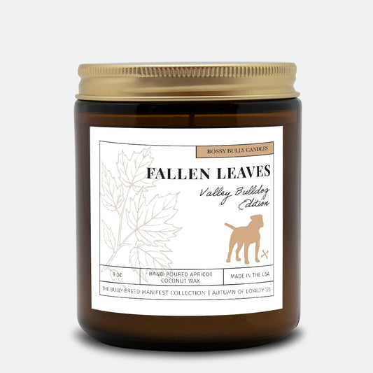 Fallen Leaves Candle | Valley Bulldog Edition | Amber Jar 9oz